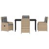 vidaXL Ensemble de salle &agrave; manger pour jardin 5 pcs polyrotin