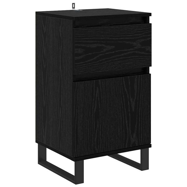 vidaXL Buffet avec tiroir Chêne noir 35 x 40 x 70 cm Bois d'ingénierie