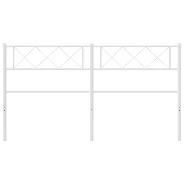 vidaXL T&ecirc;te de lit de remplacement m&eacute;tal blanc 120 cm
