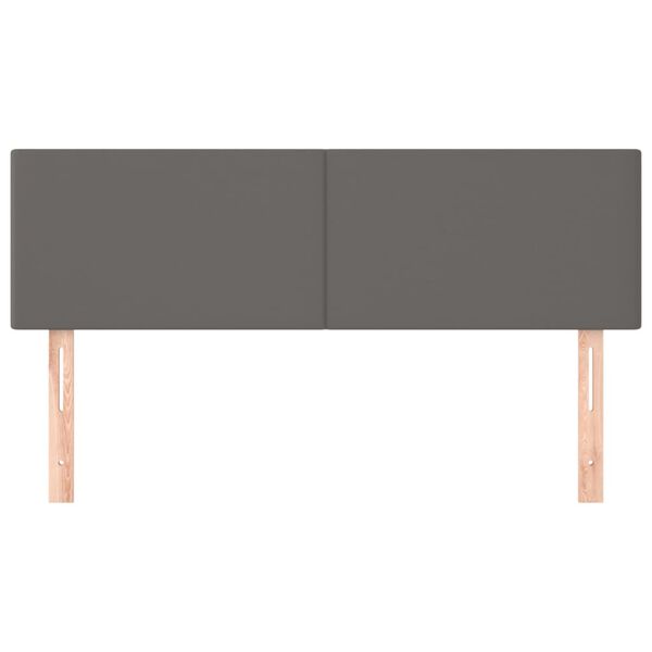 vidaXL T&ecirc;tes de lit Gris 144x5x78/88 cm Similicuir