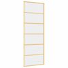 vidaXL Porte coulissante dor&eacute; 76x205 cm verre ESG clair et aluminium