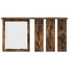 vidaXL Porte-manteau mural avec &eacute;tag&egrave;re Ch&ecirc;ne fum&eacute; 85 x 10 x 45 cm