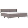vidaXL Lit &agrave; ressorts avec matelas Taupe 200 x 200 cm Polyester