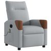 vidaXL Fauteuil de massage inclinable &eacute;lectrique gris clair tissu