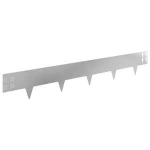 vidaXL Bordure de Pelouse 20 pc 100 x 15 cm Acier Argent&eacute;