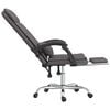 vidaXL Fauteuil de massage inclinable de bureau Gris Similicuir
