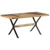 vidaXL Table de salle &agrave; manger 160x80x76 cm Bois de manguier brut