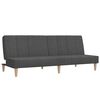 vidaXL Canap&eacute;-lit &agrave; 2 places avec tabouret Gris fonc&eacute; Tissu