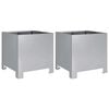 vidaXL Jardini&egrave;res 2 pcs 30x30x30 cm acier galvanis&eacute;