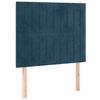 vidaXL Sommier &agrave; lattes de lit et matelas Bleu fonc&eacute; 120x200cm Velours