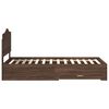 vidaXL Cadre de lit Ch&ecirc;ne brun 100 x 200 cm Bois d'ing&eacute;nierie