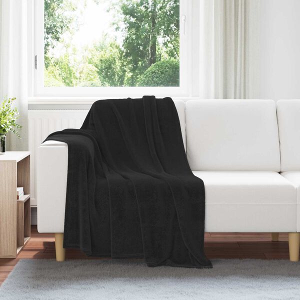 vidaXL Couvertures &agrave; jeter 6 pcs Noir 130 x 150 cm Toison