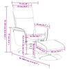 vidaXL Fauteuil inclinable de massage avec repose-pied gris similicuir