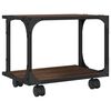 vidaXL Support d'imprimante &agrave; 2 niveaux ch&ecirc;ne marron 41x28x33,5 cm