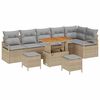 vidaXL Ensemble de canap&eacute; de jardin 9 pcs Beige et Gris clair