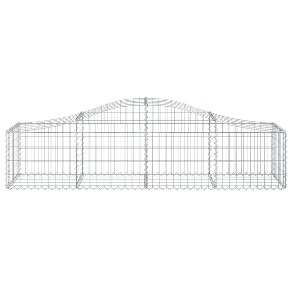 vidaXL Paniers à gabions arqués 14 pcs 200x50x40/60 cm fer galvanisé