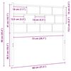 vidaXL T&ecirc;te de lit de remplacement m&eacute;tal blanc 75 cm