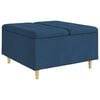 vidaXL Ottoman avec rangement Bleu 80 x 80 x 45 cm tissu