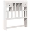 vidaXL Lit biblioth&egrave;que sans matelas blanc 90x200cm bois de pin massif