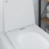 vidaXL Si&egrave;ge de toilette Blanc 47 x 36 x 3,4 cm Duroplast