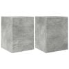 vidaXL Meuble TV mural 2 pc B&eacute;ton Bois d'ing&eacute;nierie