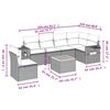 vidaXL Salon de jardin avec coussins 7 pcs beige r&eacute;sine tress&eacute;e