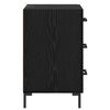 vidaXL Cabinet de chevet Ch&ecirc;ne noir 40 x 40 x 66 cm Bois d'ing&eacute;nierie