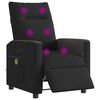 vidaXL Fauteuil de massage inclinable &eacute;lectrique Noir Tissu
