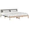 vidaXL Cadre de lit Marron et taupe 200 x 200 cm Bois massif en pin