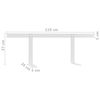 vidaXL Dossier pour canap&eacute; palette Blanc 110 cm Fer