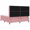 vidaXL Lit &agrave; ressorts avec matelas avec LED Rose 180 x 200 cm Velours