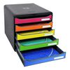 Exacompta Set de tiroirs de bureau Plus Big-Box Harlequin et 5 tiroirs