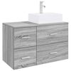 vidaXL Ensemble de mobilier de salle de bain 2 pc Sonoma gris