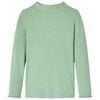T-shirt enfants manches longues faux col roul&eacute; menthe fonc&eacute;e 128