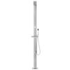 vidaXL Douche de jardin avec base marron 225 cm Acier inoxydable