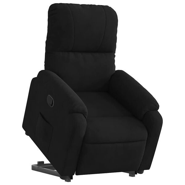 vidaXL Fauteuil inclinable noir tissu microfibre