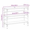 vidaXL Table console Ch&ecirc;ne noir 100 x 32 x 75 cm Bois d'ing&eacute;nierie