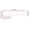 vidaXL Armoires murales 2 pcs noir 99x18x16,5 cm bois d'ing&eacute;nierie