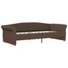 vidaXL Lit avec matelas et USB Marron Tissu 90x200 cm