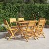 vidaXL Chaises de jardin pliantes lot de 6 47x61x90cm bois massif teck