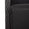 vidaXL Ensemble &agrave; manger de jardin 9pcs coussins noir r&eacute;sine tress&eacute;e
