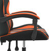 vidaXL Chaise de jeu pivotante Noir et orange Similicuir