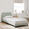 vidaXL Cadre de lit Dover gris clair 90x200 cm velours