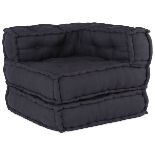 vidaXL Canap&eacute; modulaire 3 pcs Anthracite tissu