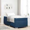 vidaXL Cadre de lit avec matelas Bleu 90 x 200 cm tissu
