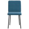 vidaXL Chaises &agrave; manger lot de 2 Bleu Velours