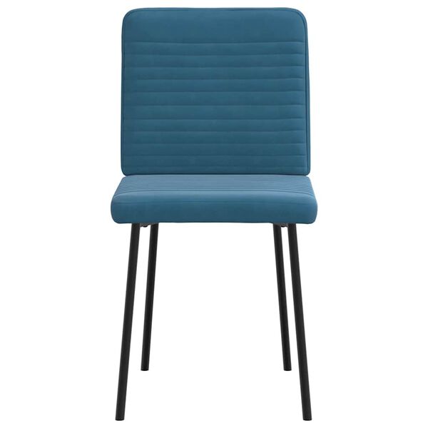 vidaXL Chaises &agrave; manger lot de 2 Bleu Velours