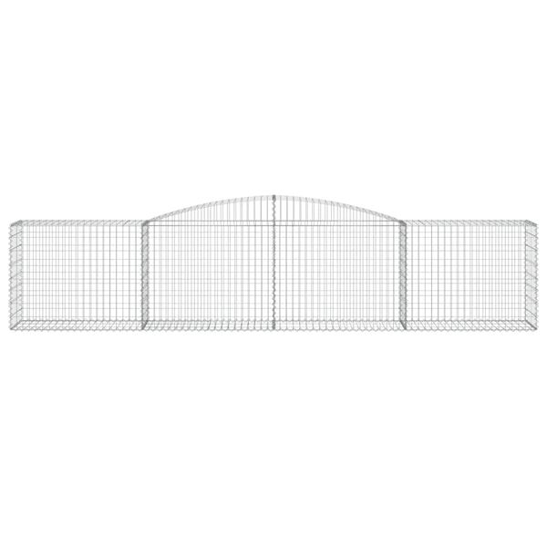 vidaXL Paniers &agrave; gabions arqu&eacute;s 9 pcs 400x50x80/100 cm Fer galvanis&eacute;