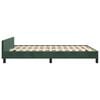 vidaXL Cadre de lit sans matelas vert fonc&eacute; 140x190 cm velours