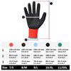 vidaXL Gants de Travail 12 pcs Rouge et Noir 11 / XXL